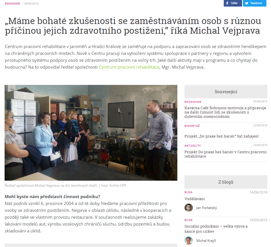 Rozhovor pro Ergotep