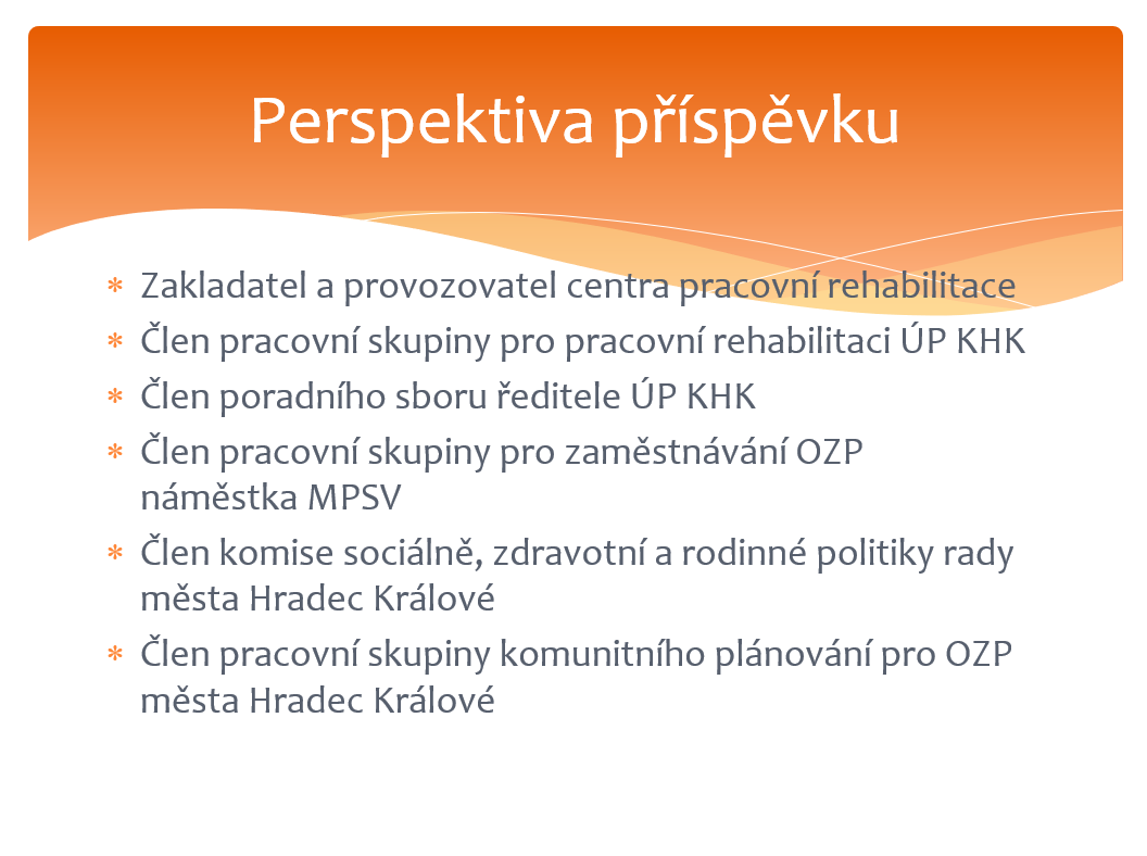 Hradecké dny sociální práce - prezentace CPRHK